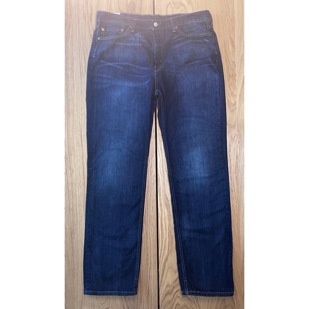 Levi's 514 Straight‎ Fit Jeans Mens 38x34 Dark Wash Indigo Classic Denim